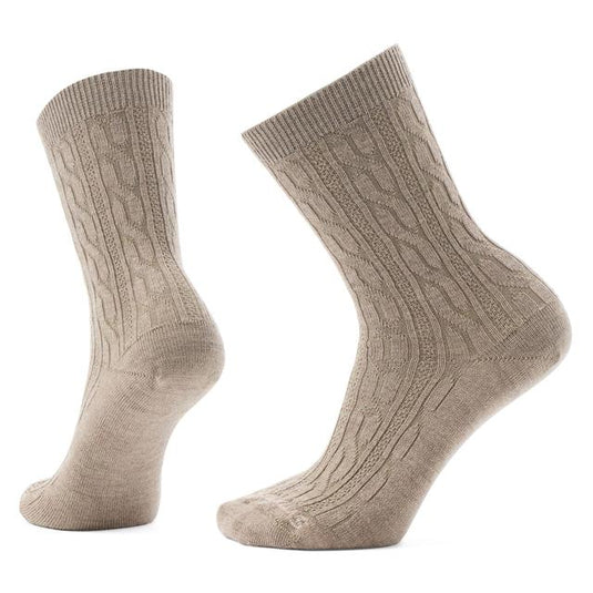Rosy Brown Unisex Everyday Cable Crew Socks