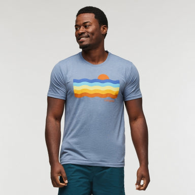 Light Gray Men's Disco Wave Organic T-Shirt