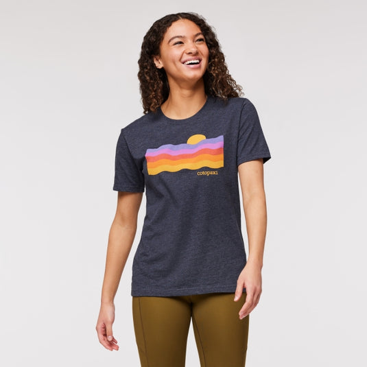 Dark Slate Gray Women's Disco Wave Organic T-Shirt