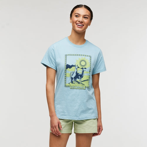 Light Gray Women's Llama Greetings Organic T-Shirt