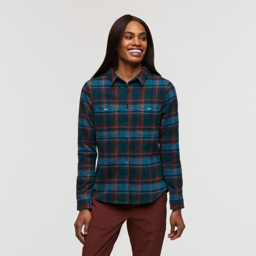 Light Gray Women's Mero Organic Flannel Shirt
