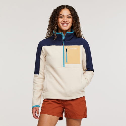 Light Gray Women's Abrazo Half-Zip Fleece Jacket