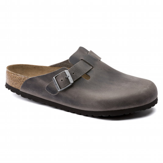 Dim Gray Boston Soft Footbed Oiled Leather