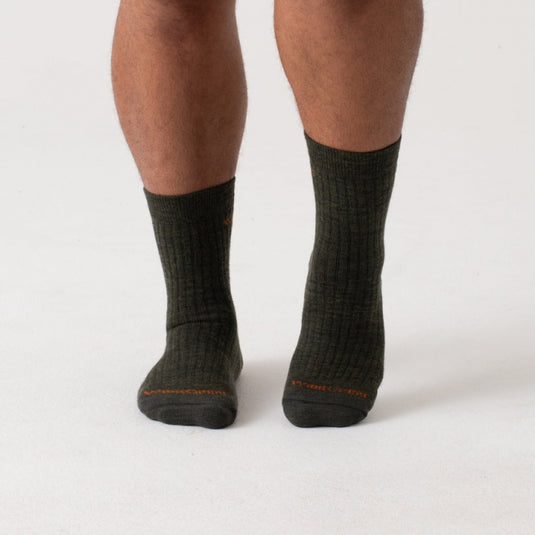 Dark Slate Gray Men's Solid Cushioned Micro Crew Socks