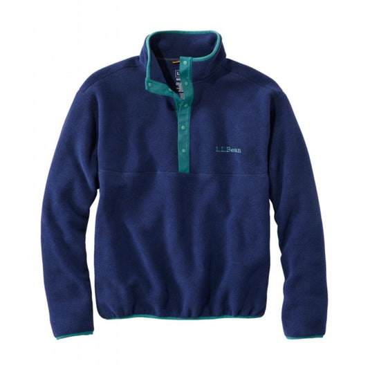 Midnight Blue Bean's Classic Snap Fleece II Pullover Adults