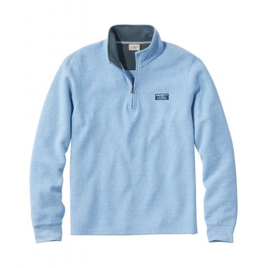 White Smoke Lakewashed Double-Knit Quarter-Zip Long Sleeve Men's Regular