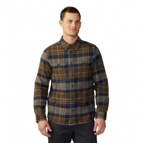 Dark Slate Gray Men's Plusher Long Sleeve Flannel