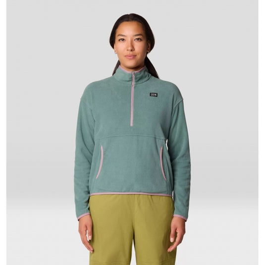 Light Gray Women's Microchill Half Zip