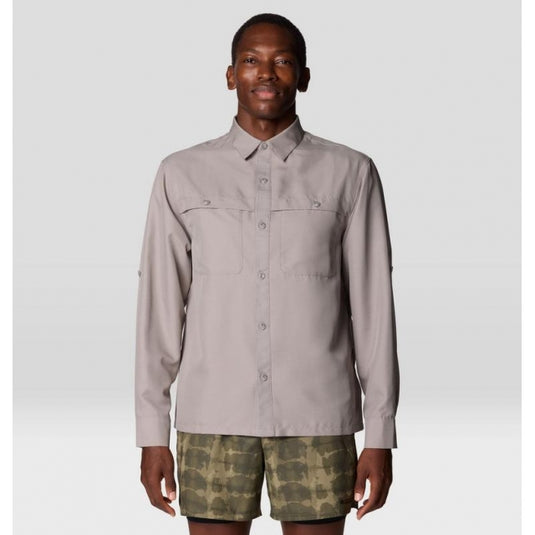 Light Gray Men's Sun Drift Cooling Long Sleeve Shirt