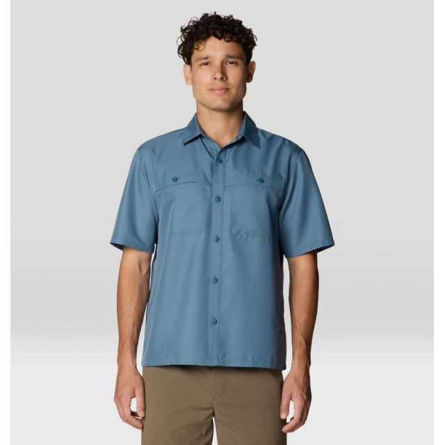 Load image into Gallery viewer, Light Gray Men's Sun Drift Cooling Short Sleeve Shirt
