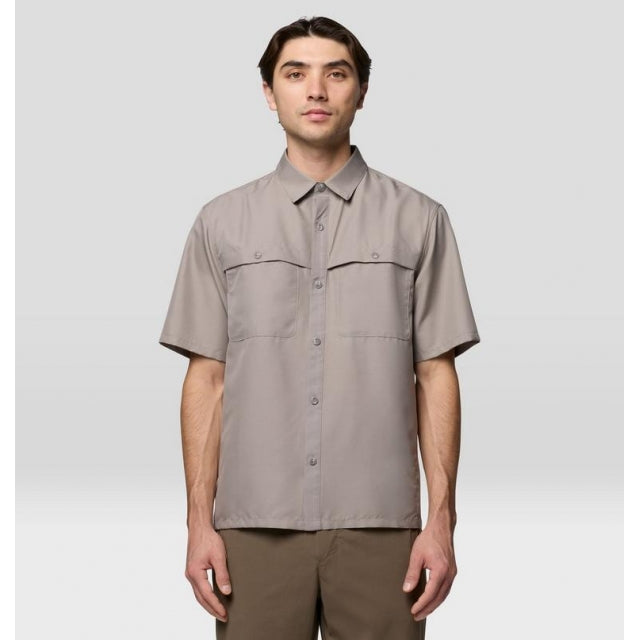 Load image into Gallery viewer, Light Gray Men's Sun Drift Cooling Short Sleeve Shirt
