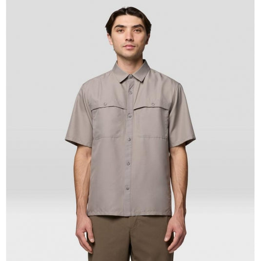 Light Gray Men's Sun Drift Cooling Short Sleeve Shirt