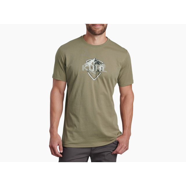 Load image into Gallery viewer, Dark Olive Green Men&#39;s Born in the Mountains T
