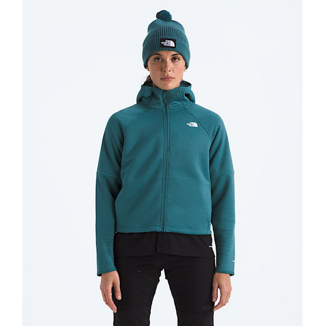 Load image into Gallery viewer, White Smoke Women's DOTKNIT Thermal Full Zip Hoodie
