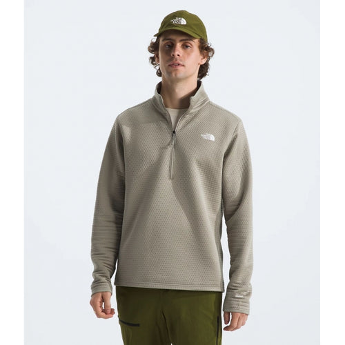 Dark Olive Green Men's Dotknit Thermal ¼ Zip