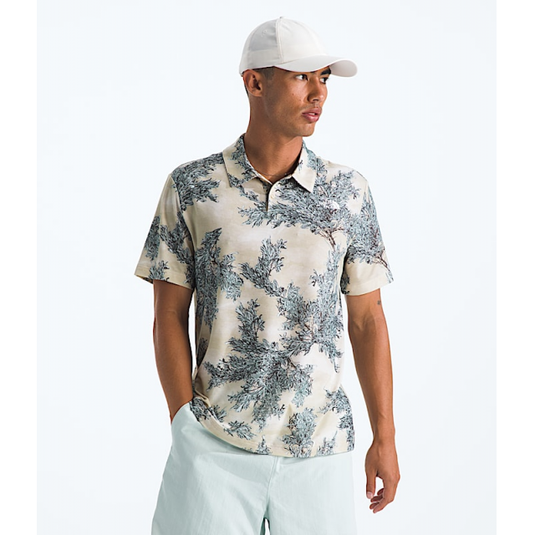 White Smoke Men's Adventure Polo—Printed
