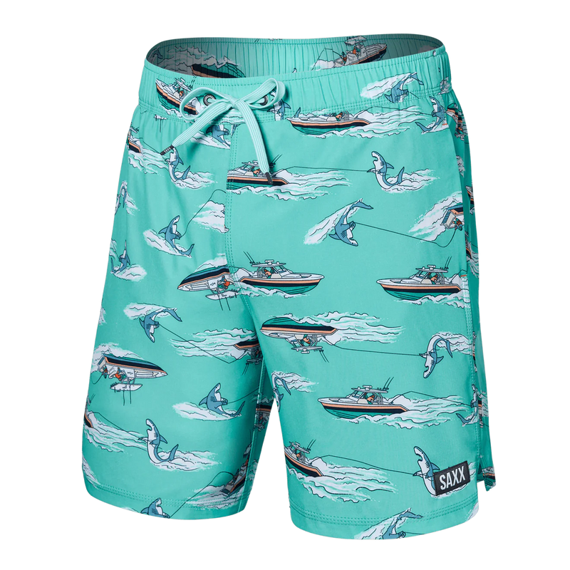 Load image into Gallery viewer, Medium Aquamarine M Saxx Oh Buoy 2N1 Volley Shorts 7&quot;
