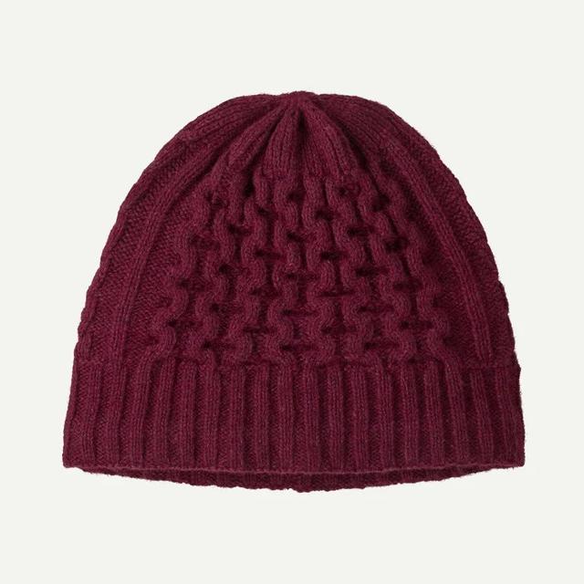 Load image into Gallery viewer, Dark Red Coastal Cable Beanie
