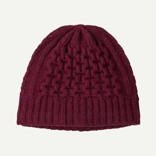 Dark Red Coastal Cable Beanie