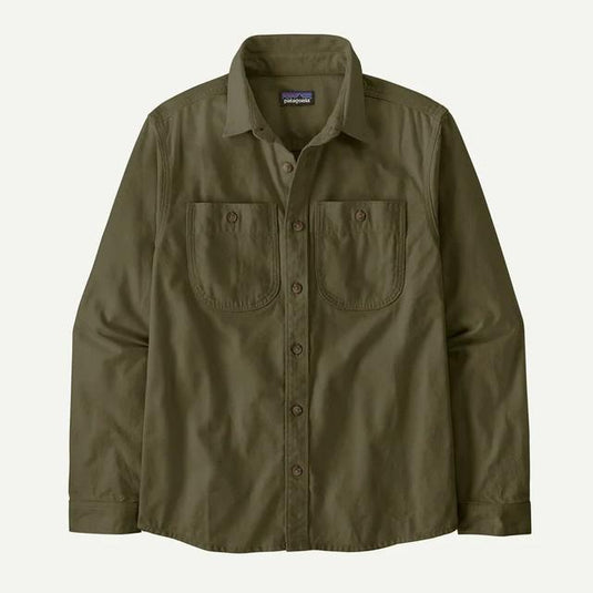 Dark Olive Green Men's Point Reyes Canvas Shirt