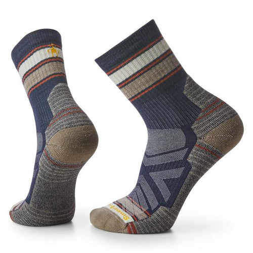 Dark Slate Gray Unisex Hike Striped Mid Crew Socks