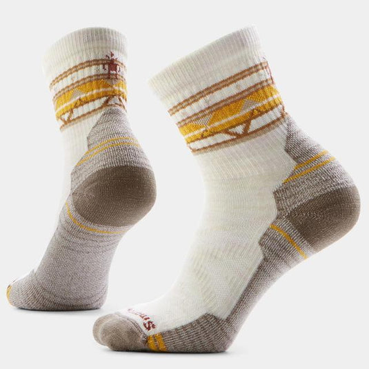 Lavender Women's Hike Zig Zag Valley Mid Crew Socks