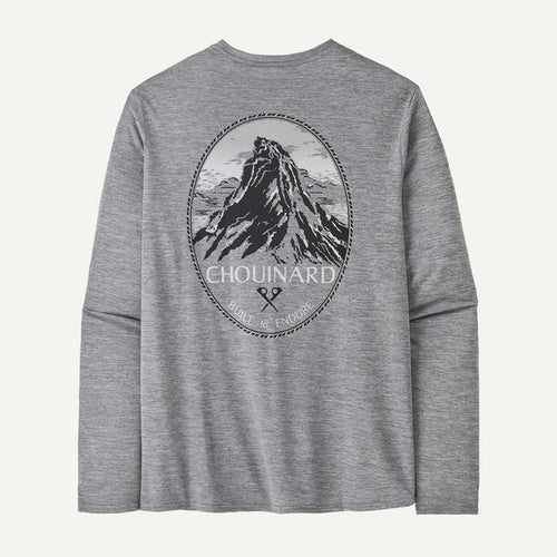 Gray Men's L/S Cap Cool Daily Graphic Shirt - Lands