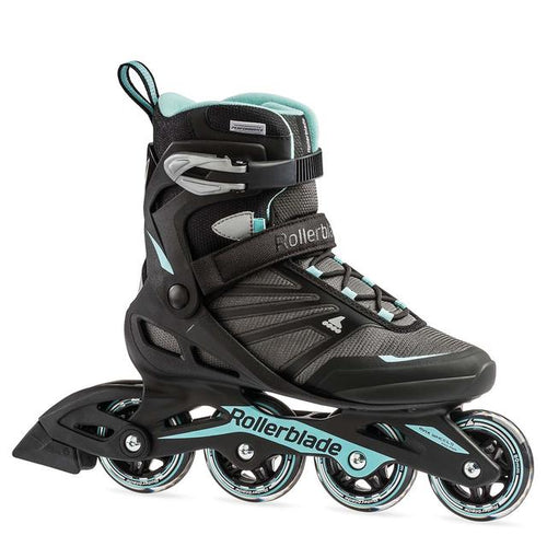 Dark Slate Gray Zetrablade Women's Adult Fitness Inline Skate, Black and Light Blue