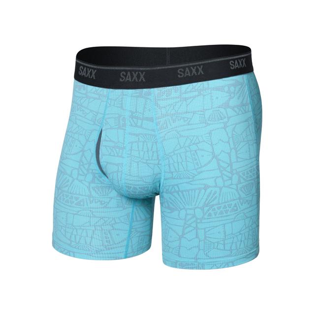 Load image into Gallery viewer, Sky Blue Men's Quest Quick-Dry Mesh Boxer Briefs
