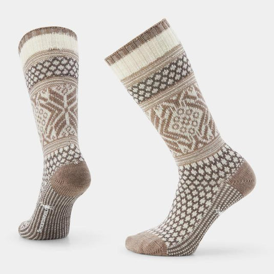 Lavender Women's Everyday Cozy Popcorn Snowflake Crew Socks