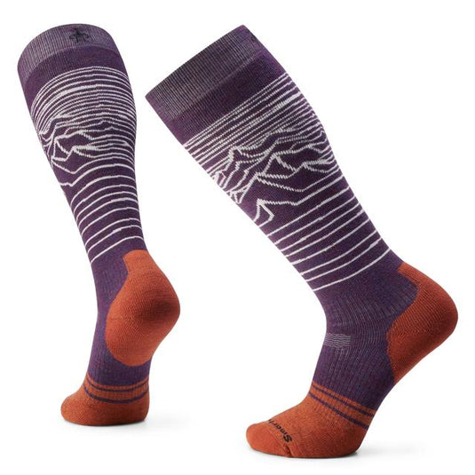 Dark Slate Gray Unisex Snowboard Iguchi Pattern Over The Calf Socks