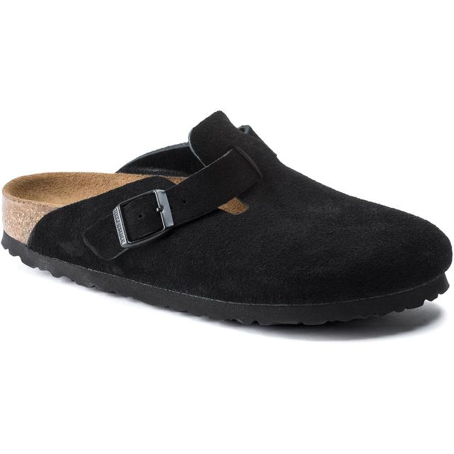 Load image into Gallery viewer, Black Boston Soft Footbed Suede Leather
