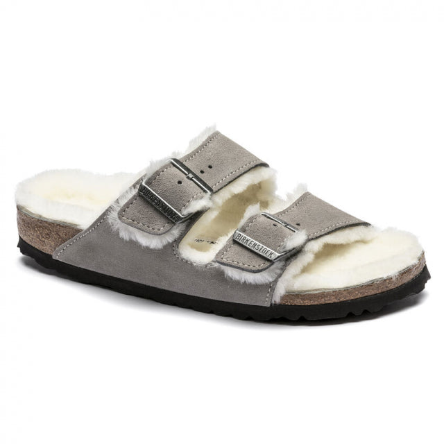 Gray Arizona Shearling Suede Leather